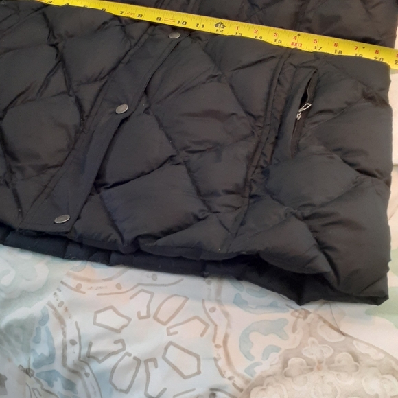 Lands End women's black feather down quilted Puff Parker size large - Picture 6 of 8
